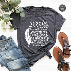 bible verse shirt, christian shirts, bible shirt, psalm 91, christian gifts, pray shirt, religious shirt, faith shirt, s