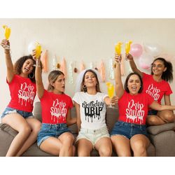 birthday group t shirt, birthday party tee, birthday girls crew, birthday squad tshirt, birthday drip tee, birthday quee