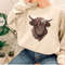 Bull T-Shirt, Western Shirt, Girl Crewneck Sweatshirt, Bull Graphic Tees, Retro Southern Shirt, Gift for Her, Country Clothing - 7.jpg