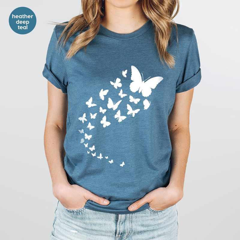 Butterfly Shirt, Shirts for Women, Butterfly Crewneck Sweatshirt, Minimalist Shirts, Gift for Her, Animal Graphic Tees, Mothers Day Gift - 2.jpg