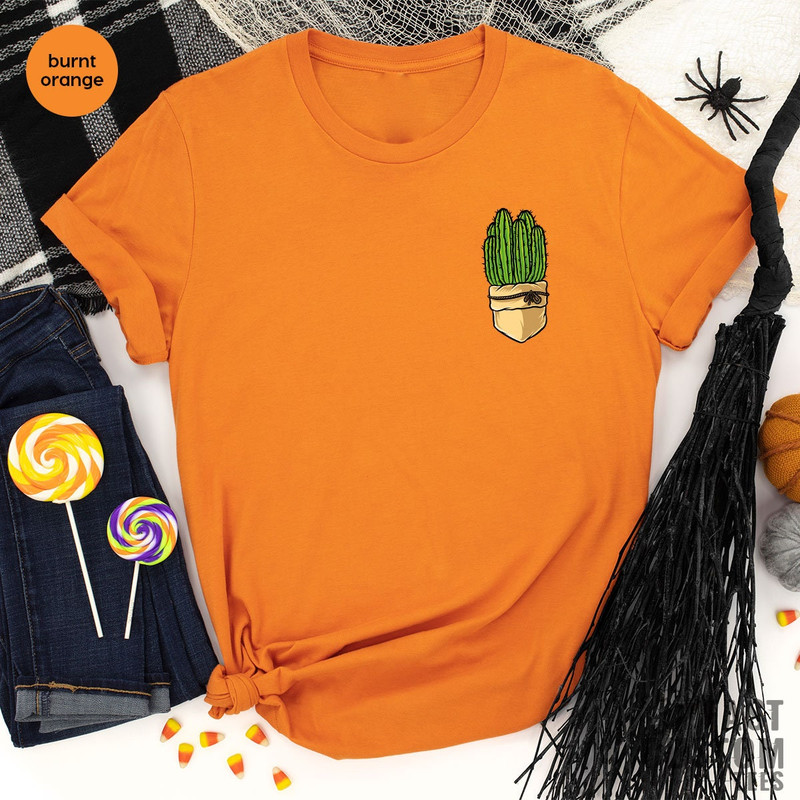 Cactus Pocket Shirt, Cactus Lover Gift, Cute Cactus Kids Shirt, Cactus Toddler Shirt, Cactus Birthday Gift, Women's Cactus Shirt - 4.jpg