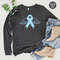 Cancer Awareness Hoodies and Sweaters, Colon Cancer Sweatshirt, Cancer Survivor Long Sleeve Shirt, Blue Ribbon, Awareness Gift, Gift for Her - 2.jpg