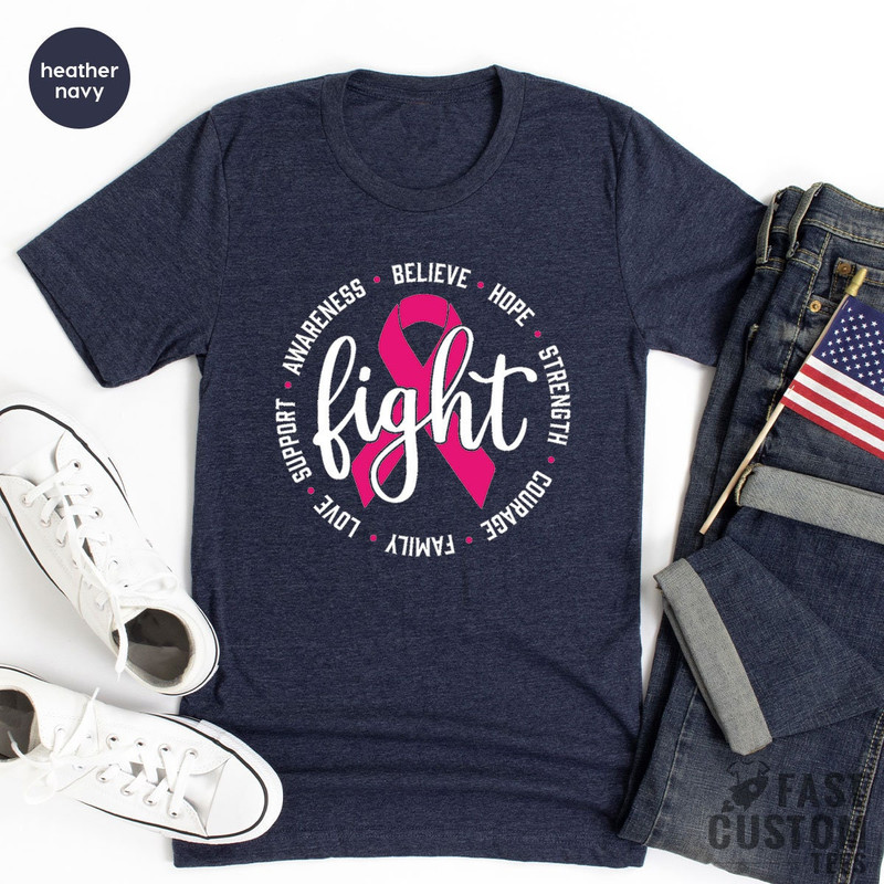 Cancer Awareness T-Shirt, Breast Cancer Shirt, Her Fight Is Our Fight Shirt, Cancer Support Shirt, Cancer Ribbon Tee, Motivational T Shirt - 6.jpg
