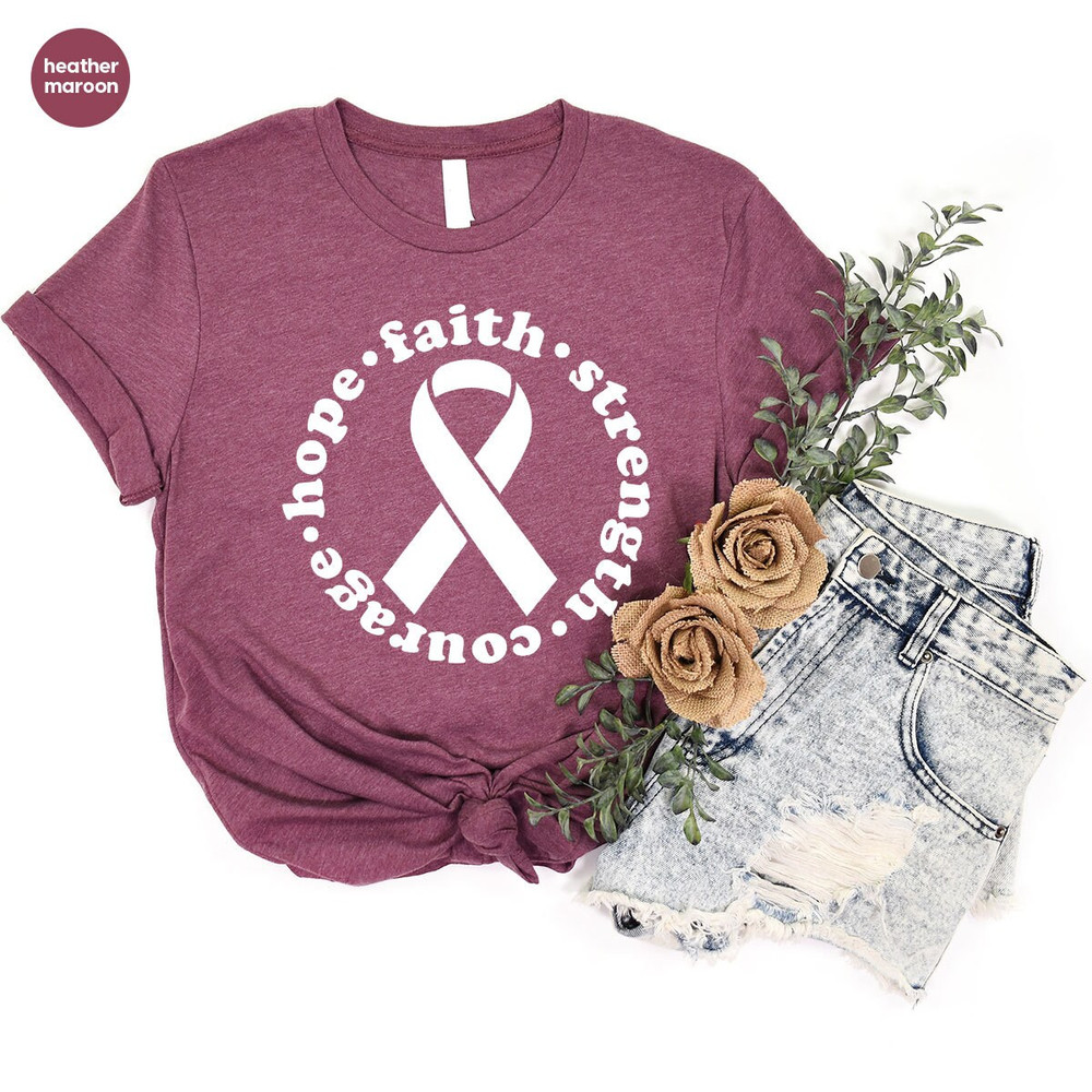 Cancer Survivor Gift, Stronger Than Cancer Shirt, Breast Cancer Shirt, Faith T-Shirt, Breast Cancer Warrior T-Shirt, Christian Shirts - 4.jpg