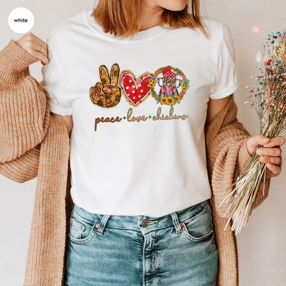 Chicken Mom Graphic Tees, Gift for Her, Women Chicken Shirt, Funny T-Shirt, Farm Gifts, Farmer Vneck Shirt, Shirt for Women, Farm Outfit - 1.jpg