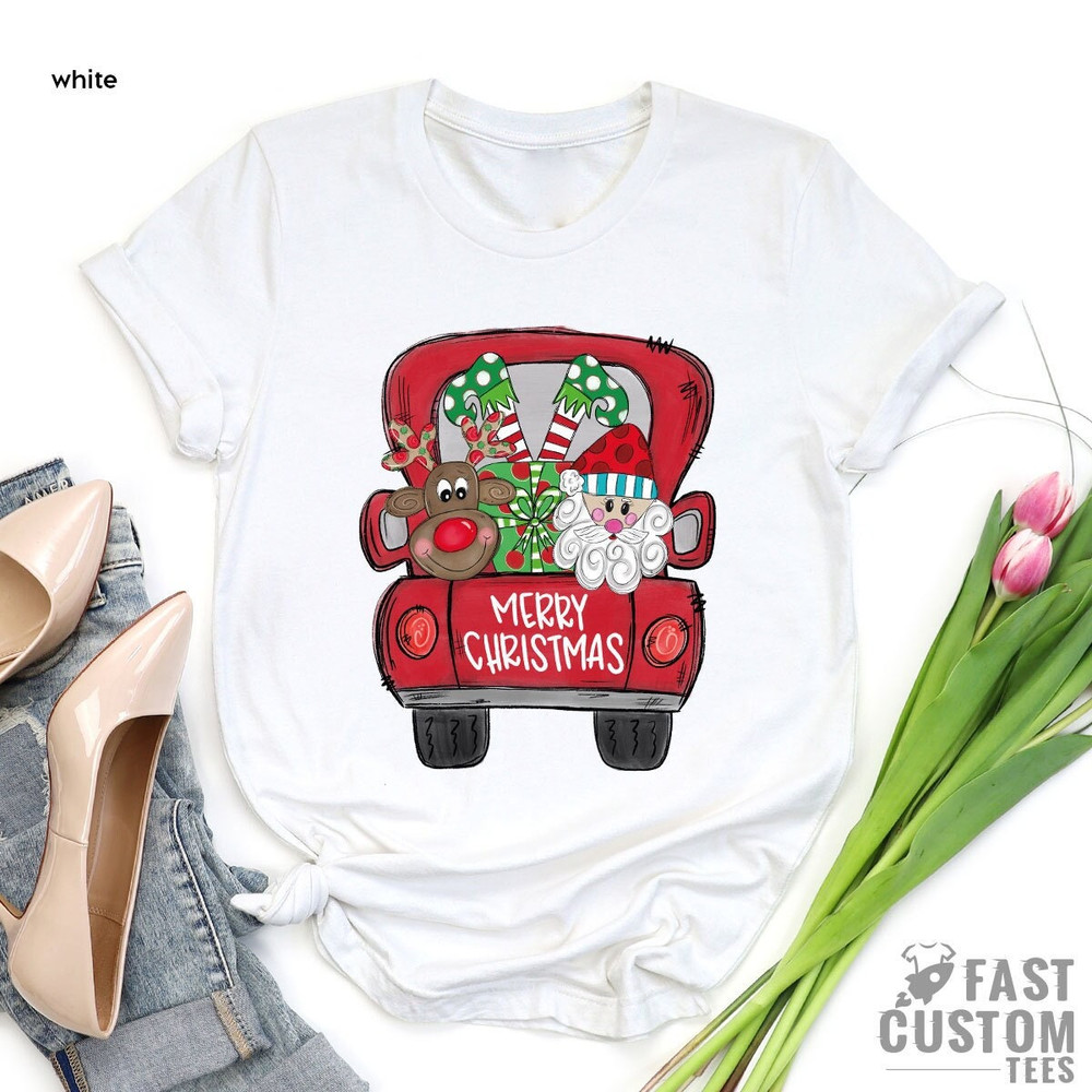 Christmas Shirts for Women, Christmas Truck Shirt, Christmas T-Shirt, Christmas Tee, Cute Christmas Shirts, Unisex Adult Tee, Merry Shirt - 4.jpg