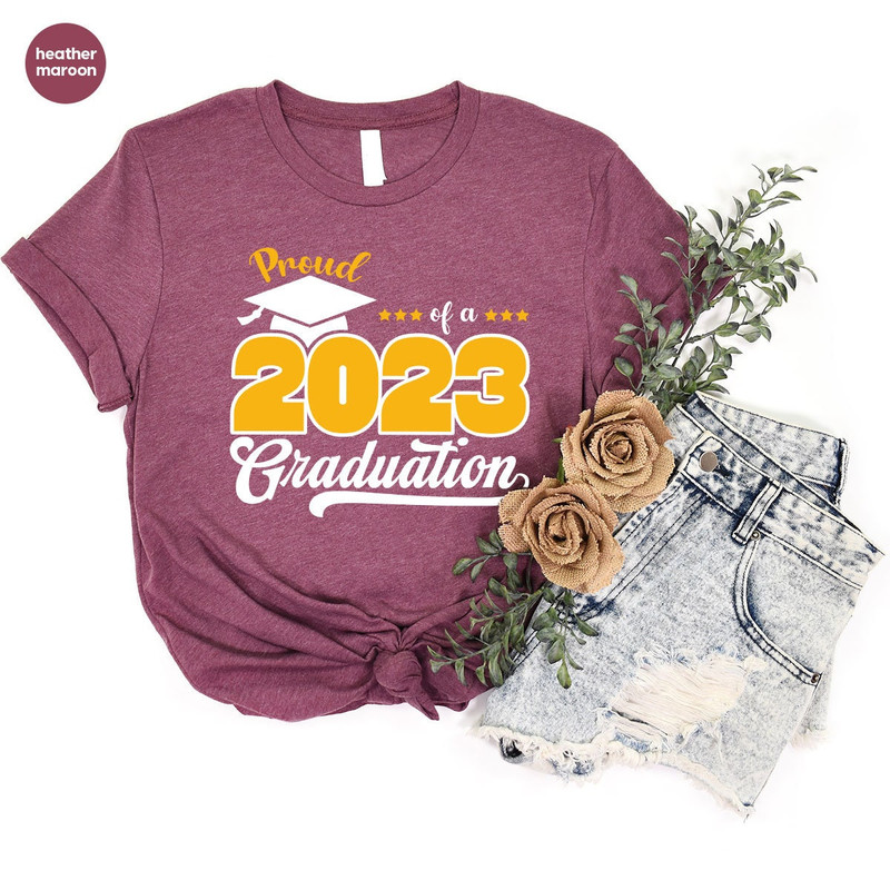 Class of 2023 T-Shirt, Graduation Graphic Tees, School Shirt, Senior Shirt, Graduation Gift, Senior 2023 Vneck Shirt, Back to School T-Shirt - 3.jpg