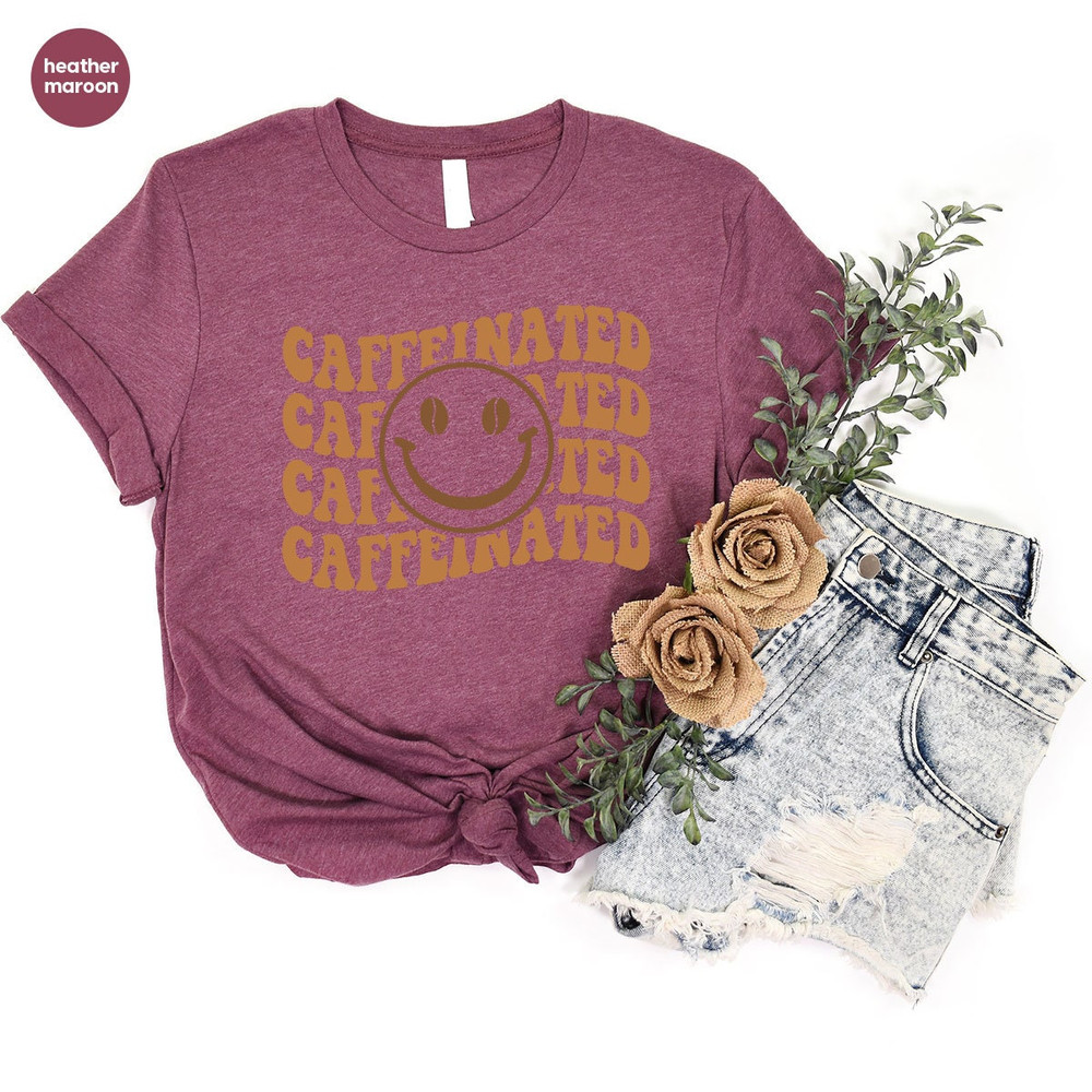 Coffee Vneck Shirt, Cute Coffee T-Shirt, Coffe Shirts for Women, Gift for Her, Coffee Outfit, Coffee Gifts, Womens Clothing - 5.jpg