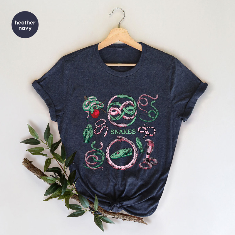 Cool Snake Graphic Tees, Trendy Animal T-Shirt, Aesthetic Snakes Clothing, Snake VNeck Shirt, Gifts for Him, Birthday Gifts for Women - 5.jpg