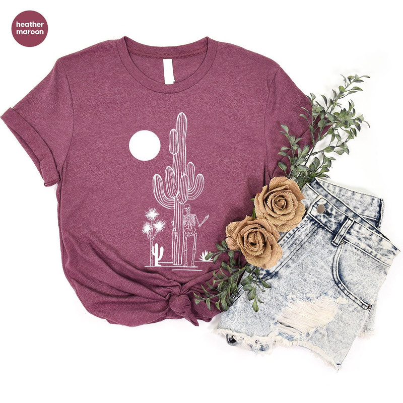 Country T-Shirt, Nature Shirt, Cactus Shirt, Plant Vneck Shirt, Desert Graphic Tees, Western T-Shirt, Adventure Tees, Plant Shirt - 5.jpg