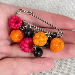 Berry Brooch, Berry Jewelry, Gift for Mom, Gift for Daughter, Gift for Her