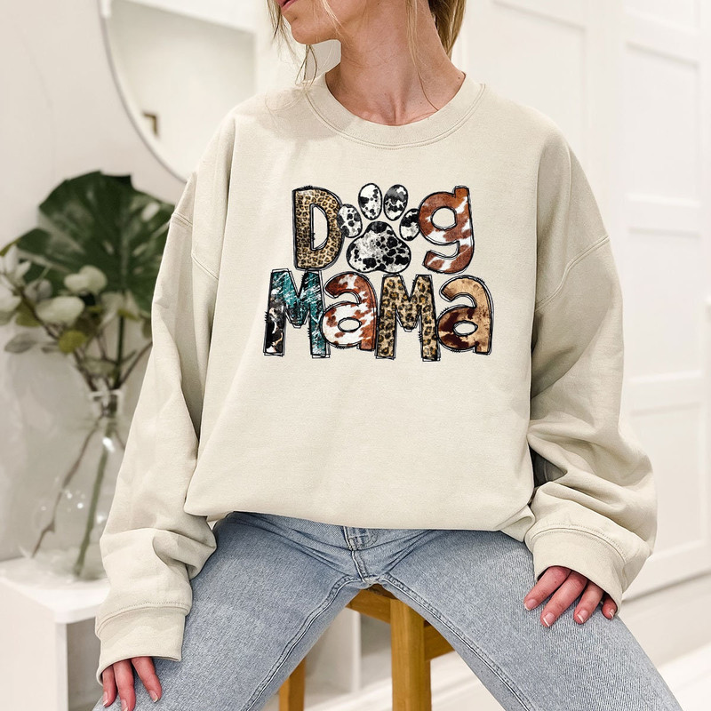 Crewneck Sweatshirts for Dog Mama, Gifts for Dog Mom, Dog Mama Long Sleeve Shirts, Vintage Dog Mama Hoodie, Dog Owner Mama Gifts - 2.jpg
