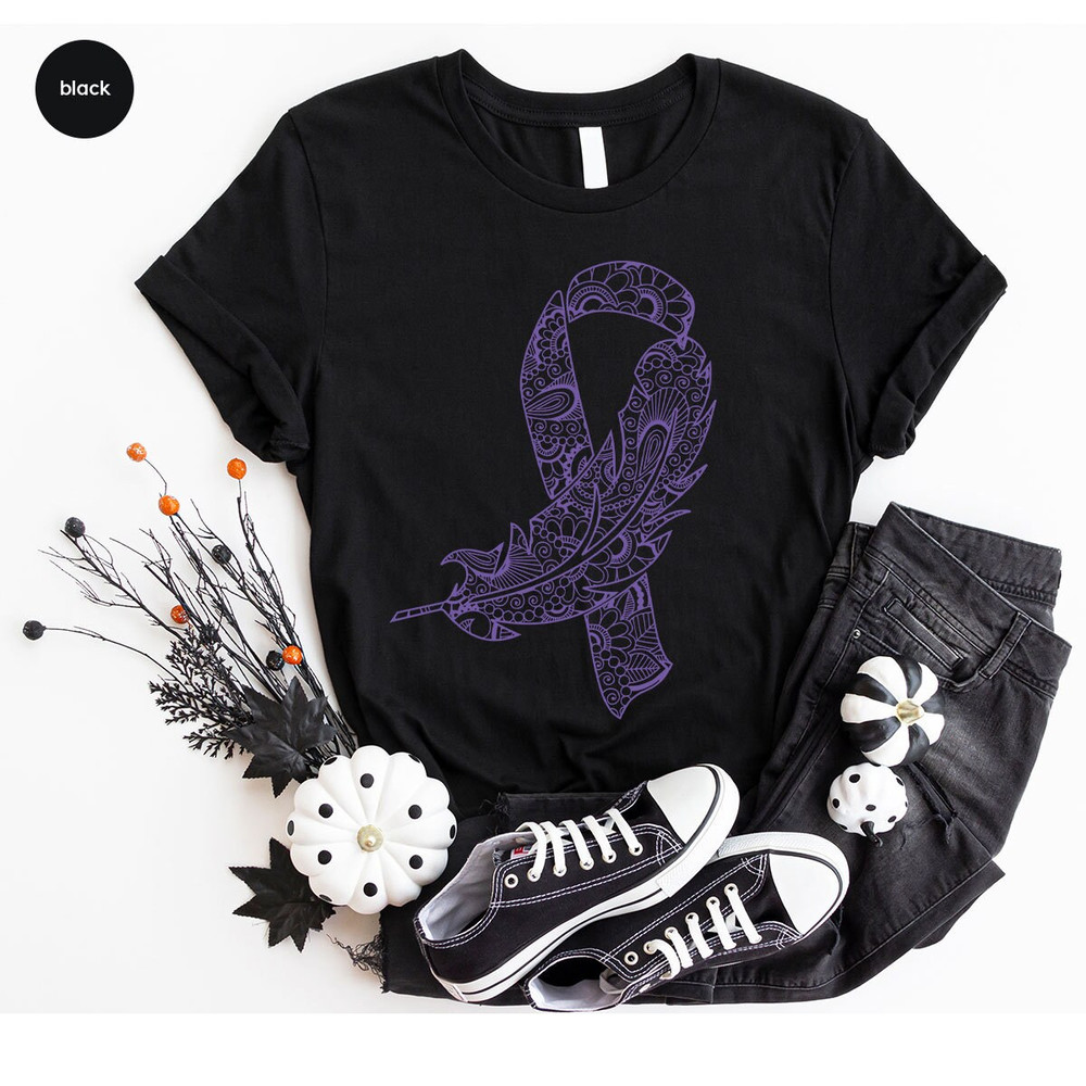 Crohns Disease Outfit, Crohns Disease Warrior Gifts, Crohns Disease Awareness Month, Ribbon Graphic Tees, Invisible Illness T-Shirt - 5.jpg