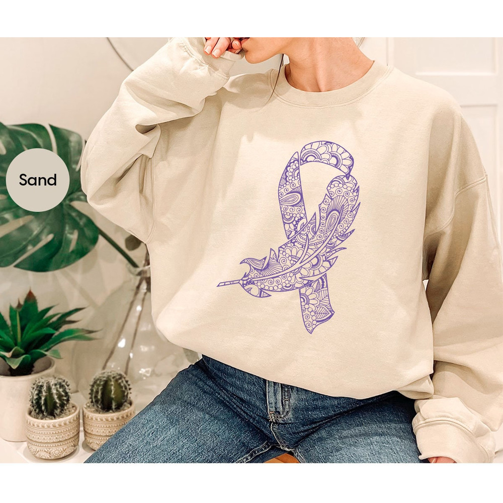 Crohns Disease Outfit, Crohns Disease Warrior Gifts, Crohns Disease Awareness Month, Ribbon Graphic Tees, Invisible Illness T-Shirt - 7.jpg