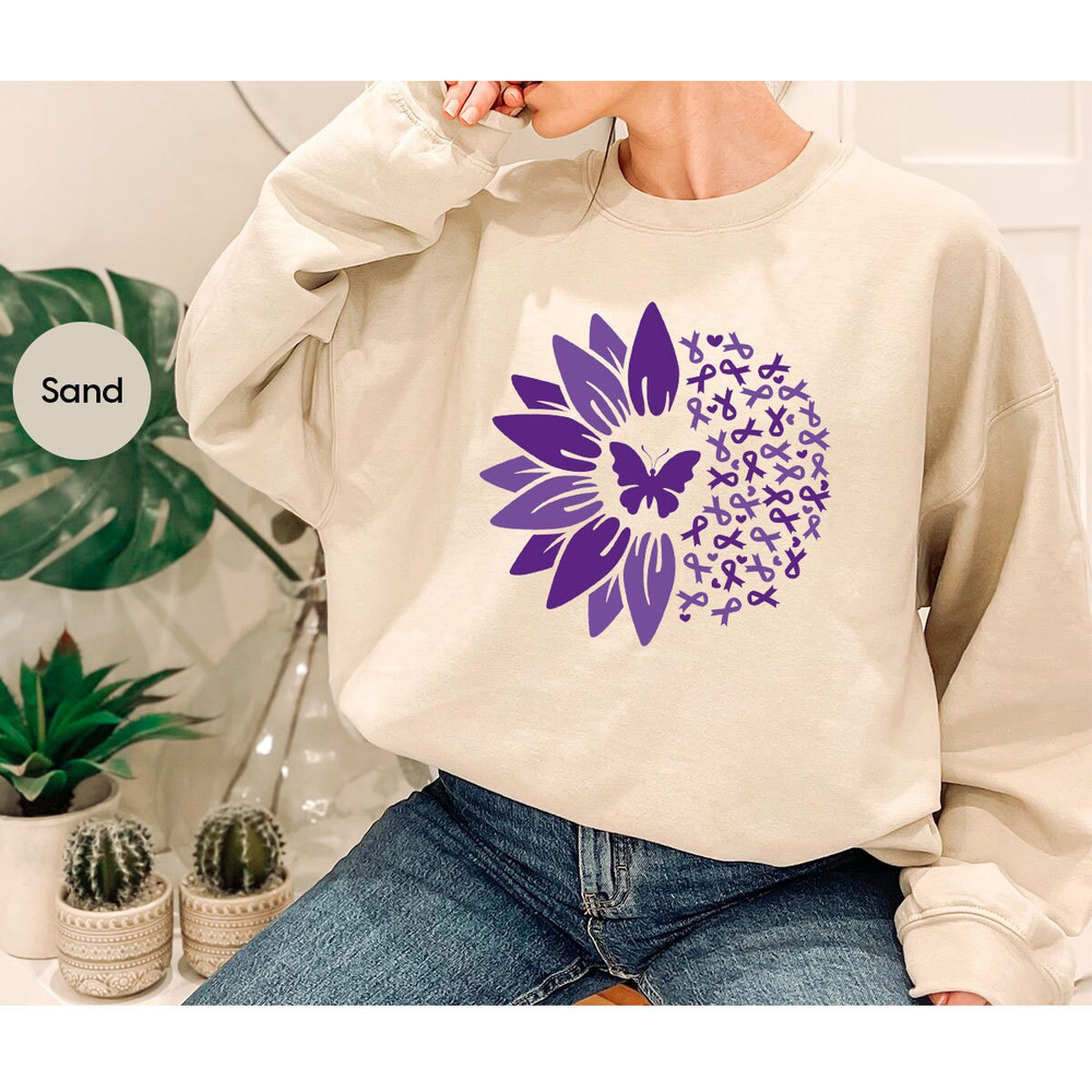 Crohns Disease Sunflower T-Shirt, Crohns Disease Survivor Gift, Crohns Disease Awareness Month, Butterfly Graphic Tees, Invisible Illness - 7.jpg