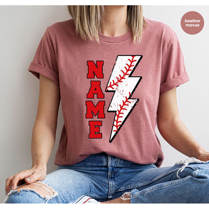 Custom Baseball Shirt, Personalized Gifts, Baseball Mom Shirt, Baseball Player Name Shirt, Customized Sports Outfit, Baseball Coach Gift - 4.jpg