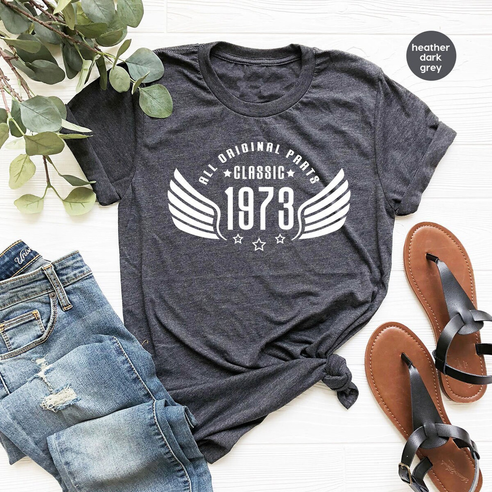 Custom Birthday Shirt, Personalized Birthday Gifts, Vintage 1973 T-Shirts for Men, Unisex 50th Birthday Shirts, Retro 50th Birthday Shirts - 1.jpg