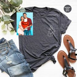 custom couple portrait from photo, personalized gift, family portrait photo sweatshirt, customized photo line drawing, p