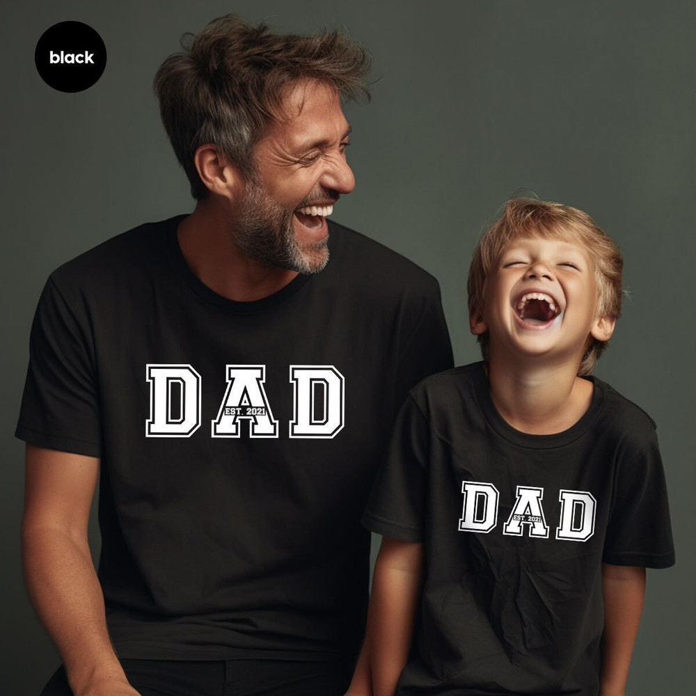 Custom Dad Est Shirt, Personalized Father Gifts, Customized Daddy TShirt, First Fathers Day Clothing, New Father Outfit, Gifts For Dads - 1.jpg