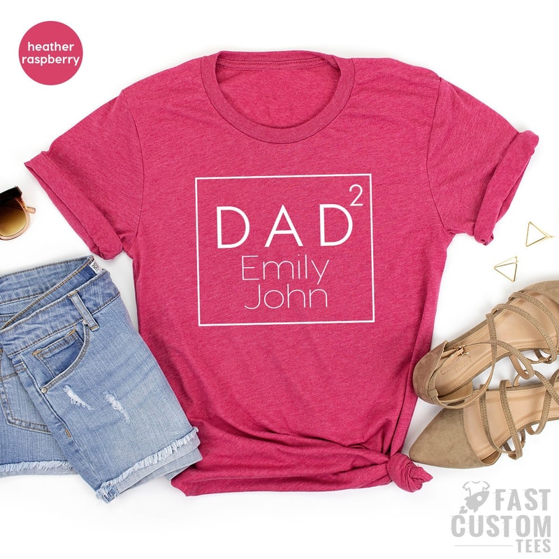 Custom Dad Shirt, Dad Squared Shirt, Proud Dad Shirt, Dad T Shirt, Dad T-Shirt, Dad Tshirt, Personalized Dad Tee, Gift For Dad, Dad And Kids - 6.jpg