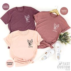 custom dog mom shirt, pocket dog shirt, gift for fur mom, dog lover tshirt, dog mama tshirt dog parent t shirt, pet moth