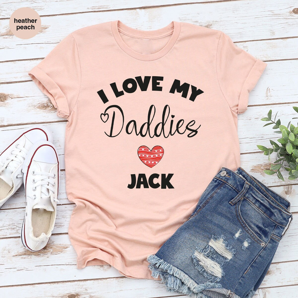 Custom Fathers Day Gifts, Personalized Gay Dads Toddler Shirt, Trendy Daddy Gifts, Daddy Outfit, LGBTQ Gift, I Love My Daddies Shirt - 3.jpg