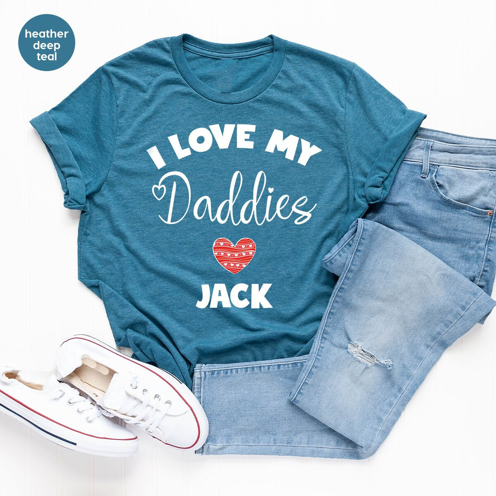 Custom Fathers Day Gifts, Personalized Gay Dads Toddler Shirt, Trendy Daddy Gifts, Daddy Outfit, LGBTQ Gift, I Love My Daddies Shirt - 4.jpg
