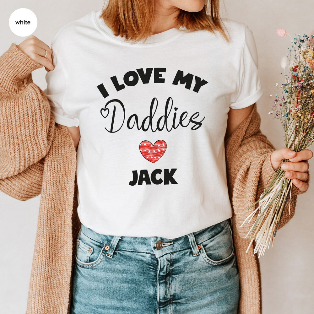 Custom Fathers Day Gifts, Personalized Gay Dads Toddler Shirt, Trendy Daddy Gifts, Daddy Outfit, LGBTQ Gift, I Love My Daddies Shirt - 5.jpg