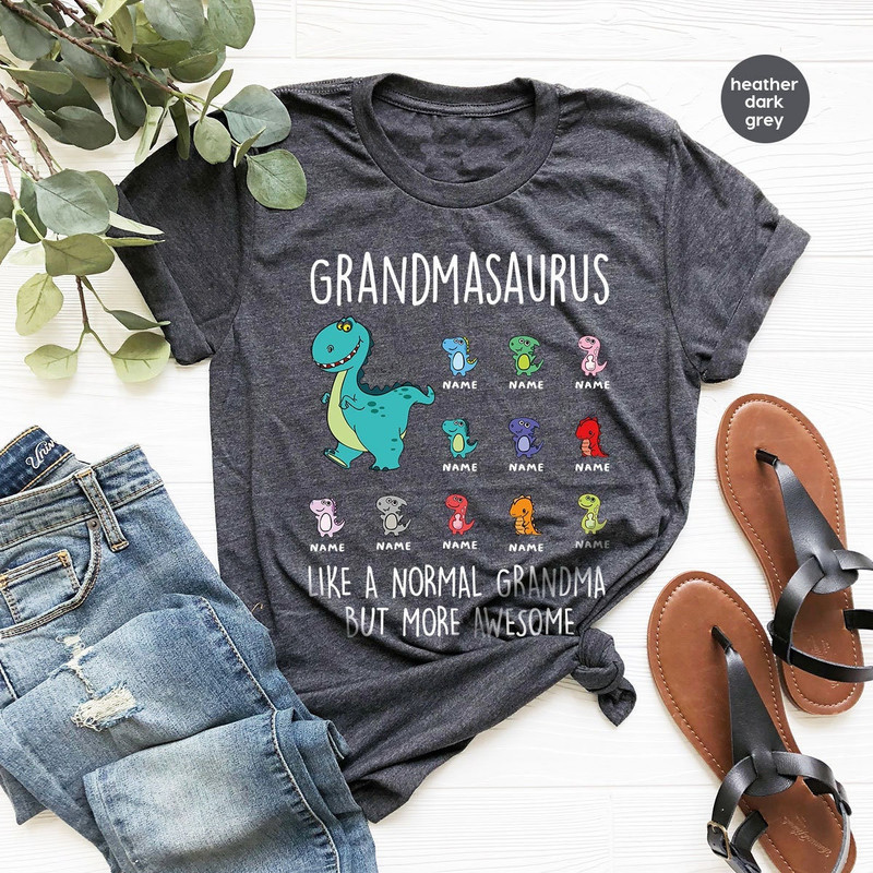 Custom Grandma T-Shirt, Personalized Grandma Gifts, Funny Grandmasaurus Shirt, Mothers Day Shirt, New Grandma Gift, Great Grandma Gifts - 1.jpg