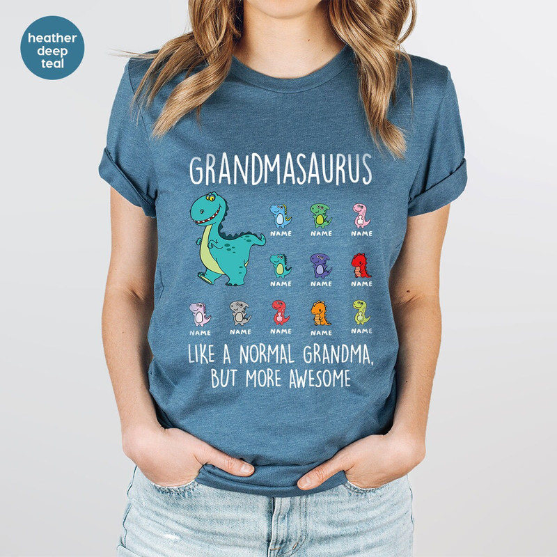 Custom Grandma T-Shirt, Personalized Grandma Gifts, Funny Grandmasaurus Shirt, Mothers Day Shirt, New Grandma Gift, Great Grandma Gifts - 2.jpg
