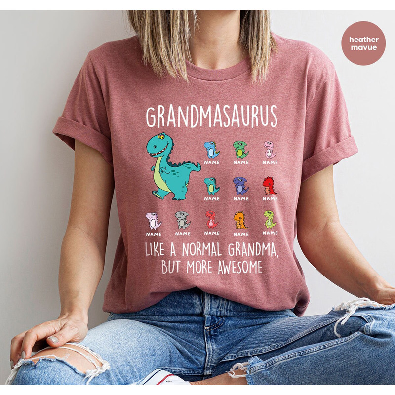 Custom Grandma T-Shirt, Personalized Grandma Gifts, Funny Grandmasaurus Shirt, Mothers Day Shirt, New Grandma Gift, Great Grandma Gifts - 3.jpg