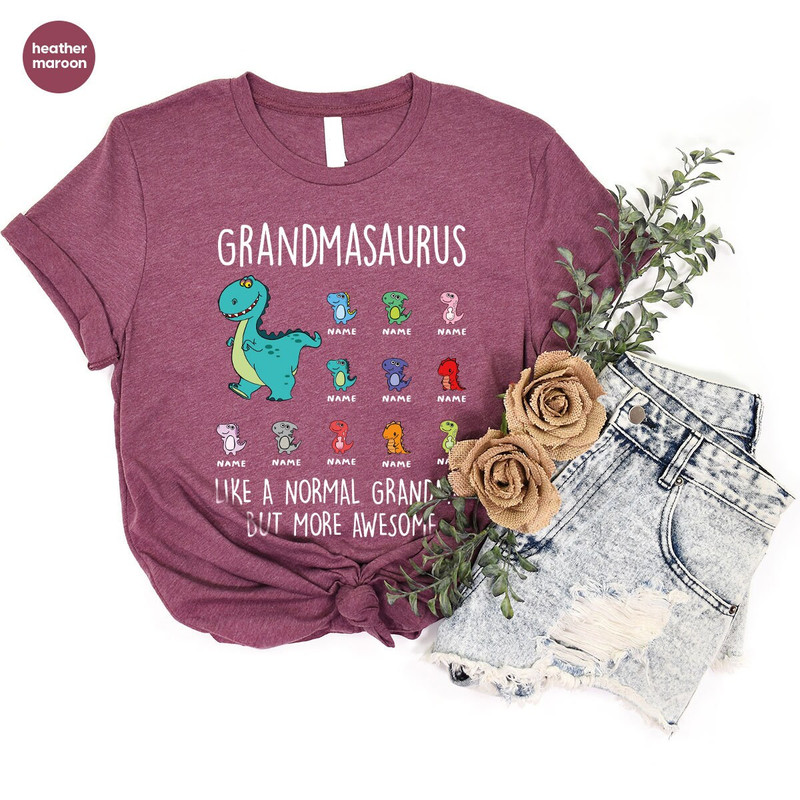 Custom Grandma T-Shirt, Personalized Grandma Gifts, Funny Grandmasaurus Shirt, Mothers Day Shirt, New Grandma Gift, Great Grandma Gifts - 6.jpg