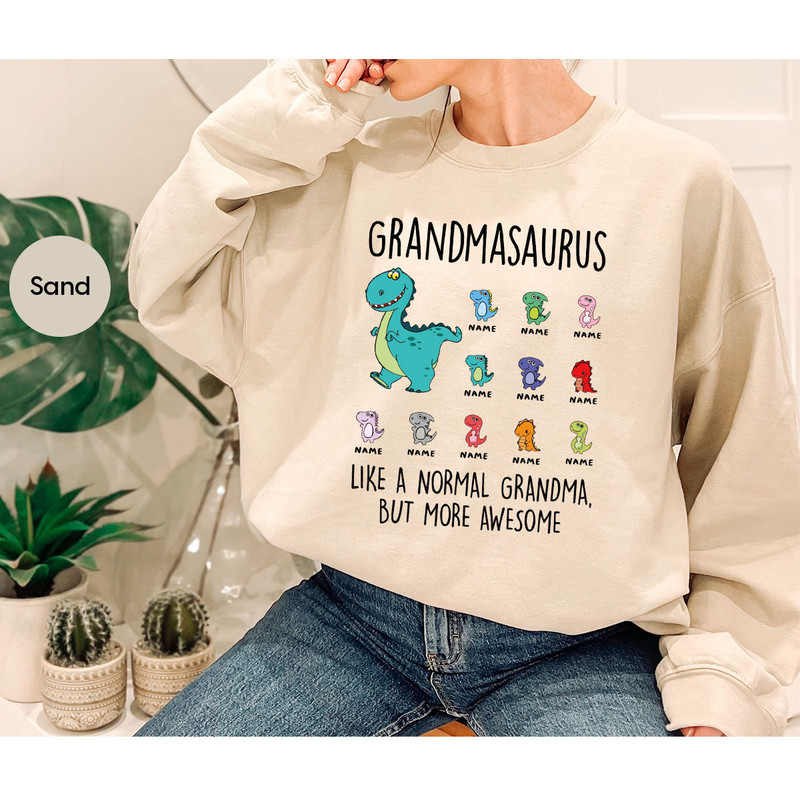 Custom Grandma T-Shirt, Personalized Grandma Gifts, Funny Grandmasaurus Shirt, Mothers Day Shirt, New Grandma Gift, Great Grandma Gifts - 7.jpg