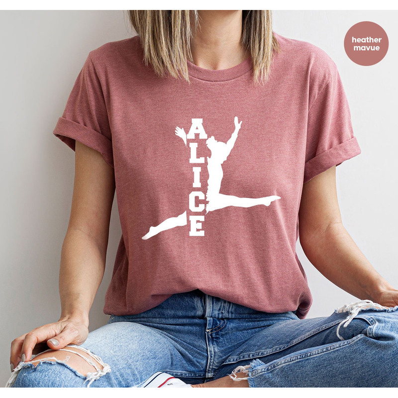 Customized Gymnastics Shirts, Cool Personalized Graphic Tees, Trendy Birthday Gift, Gymnastic TShirt, Gymnastics Mom Outfit, Sports Clothing - 6.jpg