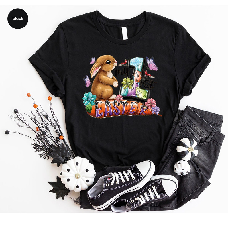 Cute Easter Bunny T-Shirt, Kids Easter Day Shirt, Easter Eggs Crewneck Sweatshirt, Easter Gifts, Graphic Tees, Gifts for Him, Gifts for Her - 6.jpg