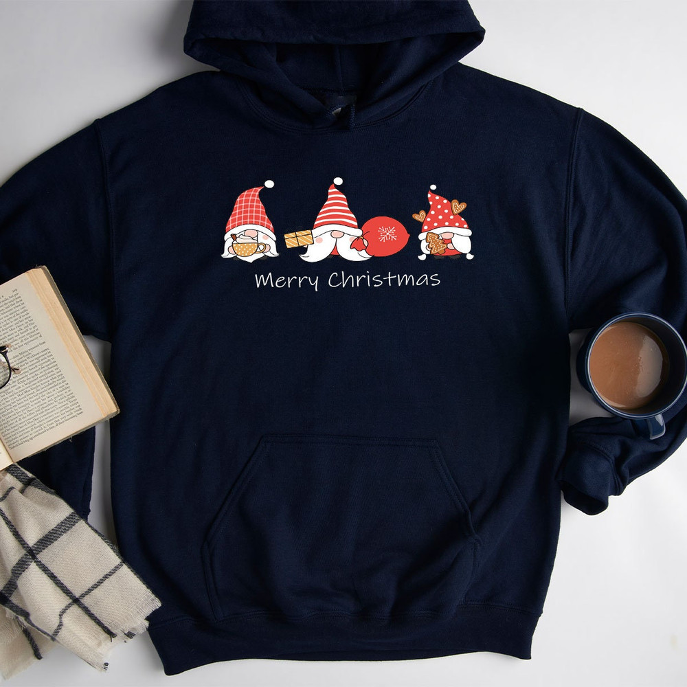 Cute Gnome Merry Christmas Sweatshirts, Christmas Crewneck Party Long Sleeve Shirts, Xmas Matching Family Hoodie, Christmas Gnomes Gifts - 2.jpg