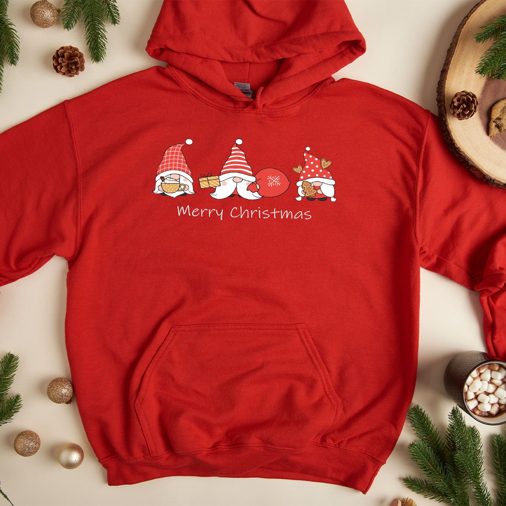 Cute Gnome Merry Christmas Sweatshirts, Christmas Crewneck Party Long Sleeve Shirts, Xmas Matching Family Hoodie, Christmas Gnomes Gifts - 5.jpg