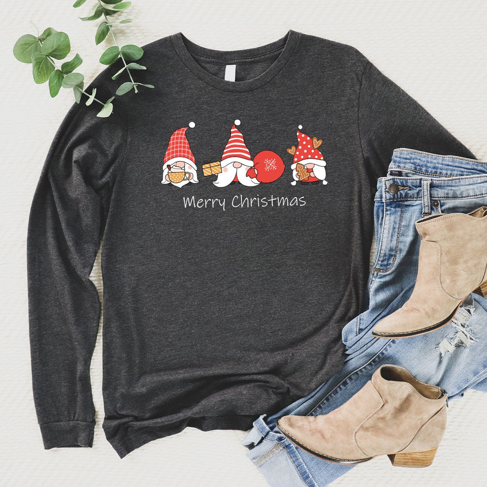 Cute Gnome Merry Christmas Sweatshirts, Christmas Crewneck Party Long Sleeve Shirts, Xmas Matching Family Hoodie, Christmas Gnomes Gifts - 6.jpg