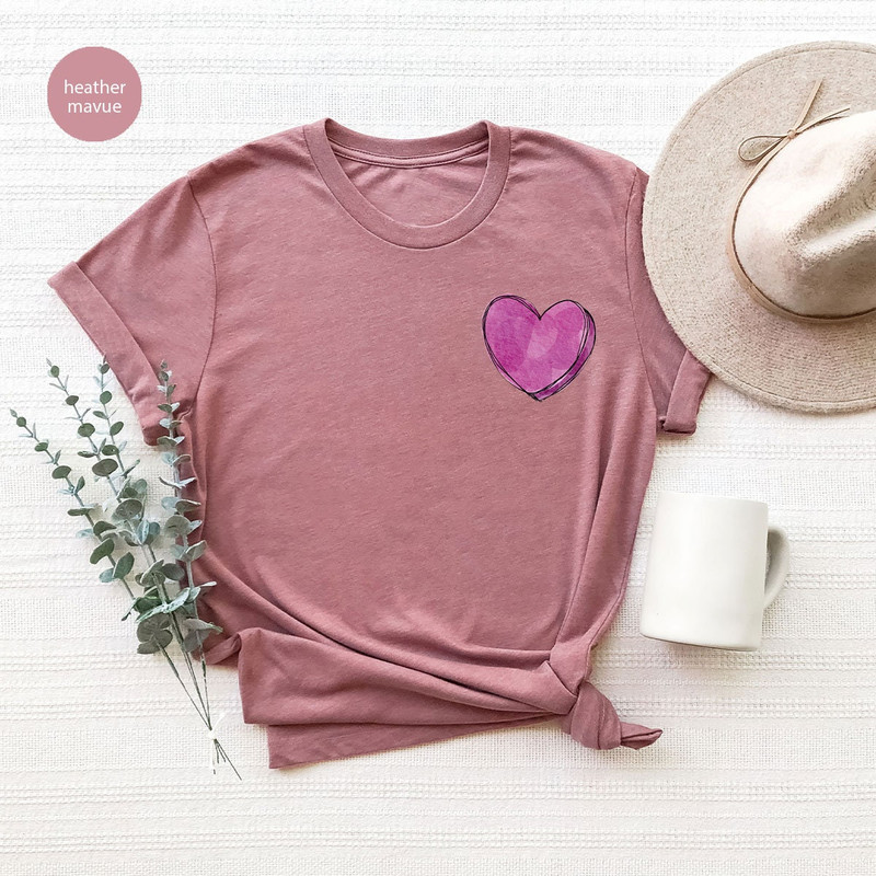 Cute Heart Pocket Tee, Valentines Day T-Shirt, Valentines Gifts, Pocket Shirts for Women, Heart Graphic Tees, Girlfriend Gift, Gifts for Her - 5.jpg