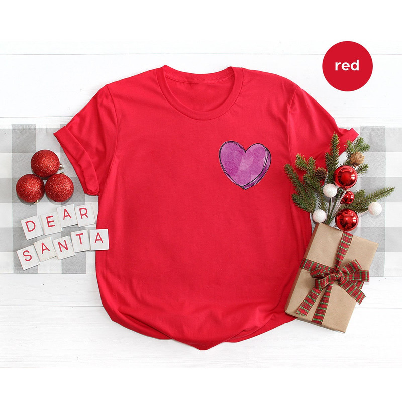Cute Heart Pocket Tee, Valentines Day T-Shirt, Valentines Gifts, Pocket Shirts for Women, Heart Graphic Tees, Girlfriend Gift, Gifts for Her - 6.jpg