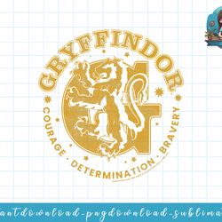 harry potter house gryffindor courage determination bravery png, sublimate, digital download