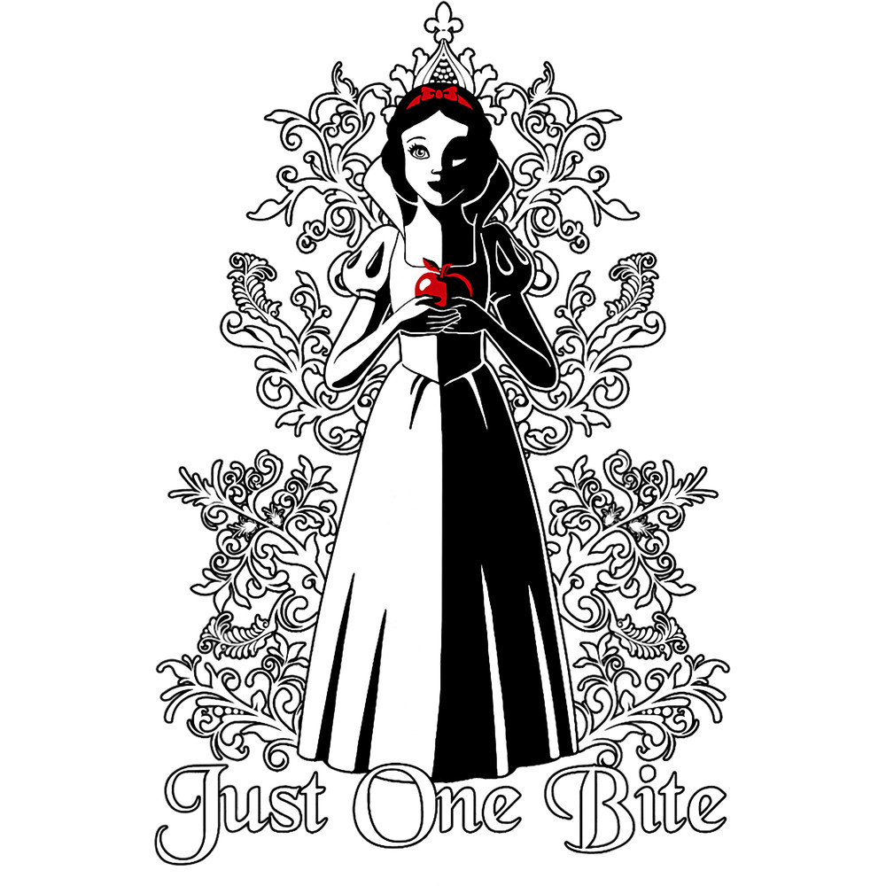 Disney Snow White Just One Bite Shadow T-Shirt.png