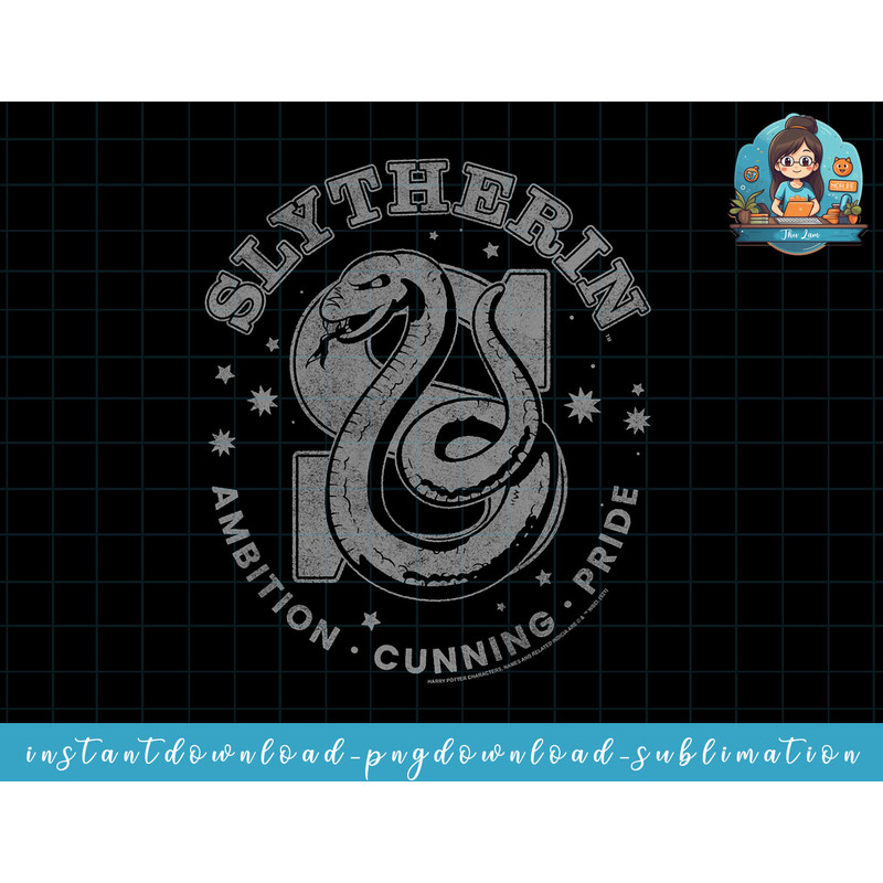 Harry Potter House Slytherin Ambition, Cunning, Pride png, sublimate, digital download.jpg