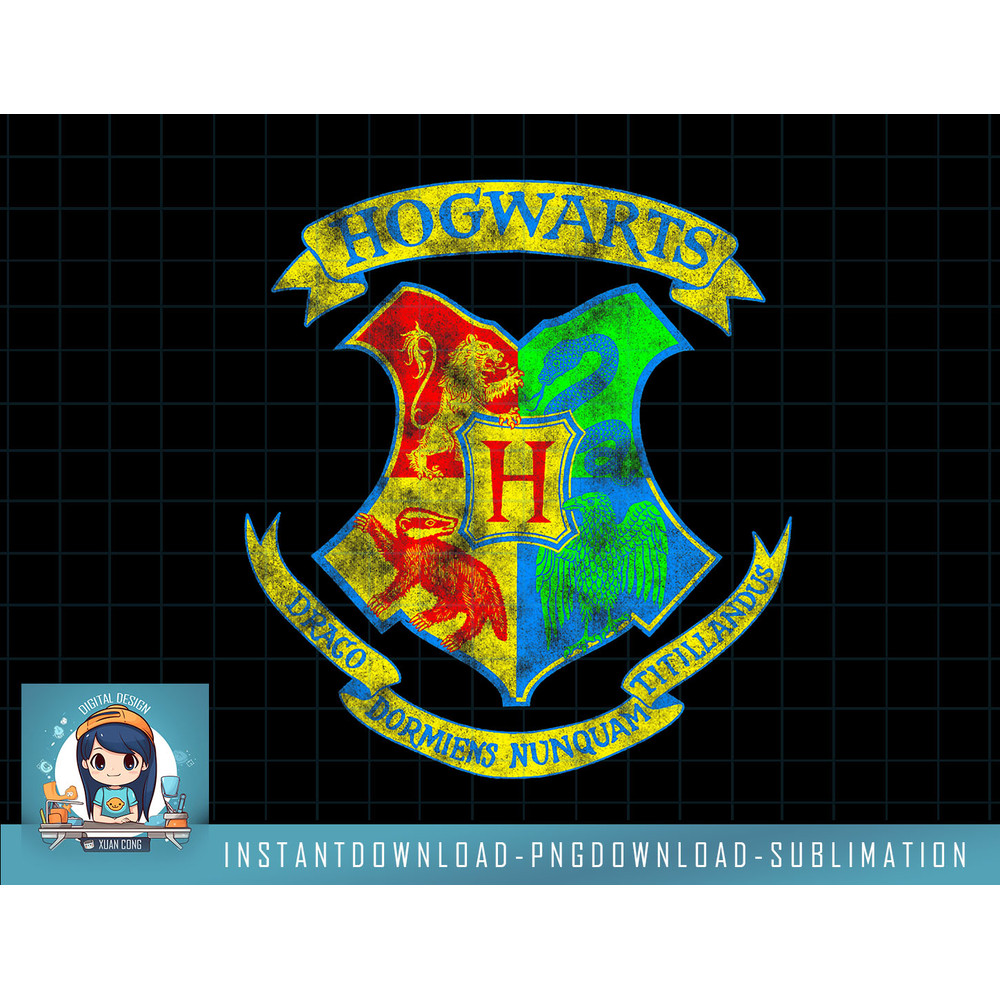 Harry Potter Hogwarts Neon Crest png, sublimate, digital download.jpg