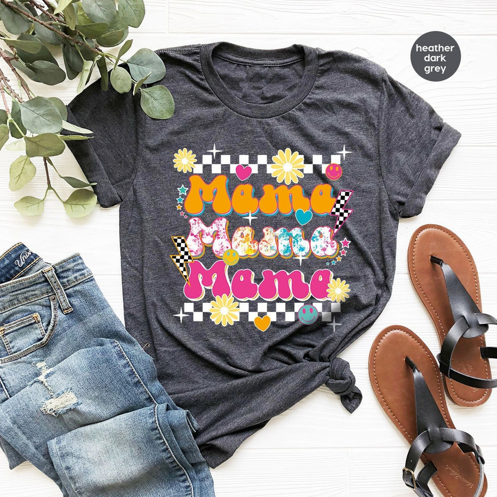 Cute Mothers Day Shirt, Retro Mama Shirt, Mothers Day Gift, Funny Mom Outfit, Cool Mommy Vneck T-Shirt, Mother Gift, Grandma Shirt, Mom Gift - 1.jpg