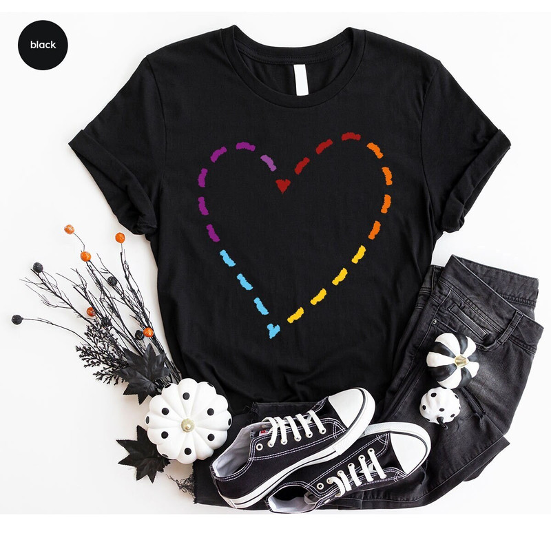 Cute Pride Shirt, Lesbian Vneck TShirt, Trans Pride Gifts, Gay Pride Outfit, LGBTQ Support Shirt, Awareness Month T Shirt, Bisexual Gifts - 1.jpg