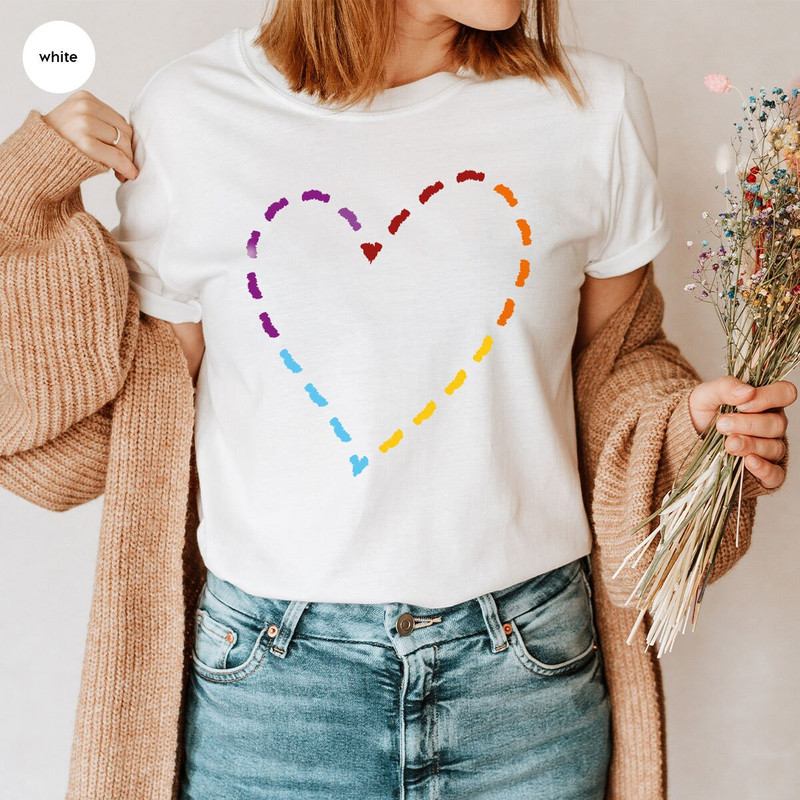 Cute Pride Shirt, Lesbian Vneck TShirt, Trans Pride Gifts, Gay Pride Outfit, LGBTQ Support Shirt, Awareness Month T Shirt, Bisexual Gifts - 5.jpg