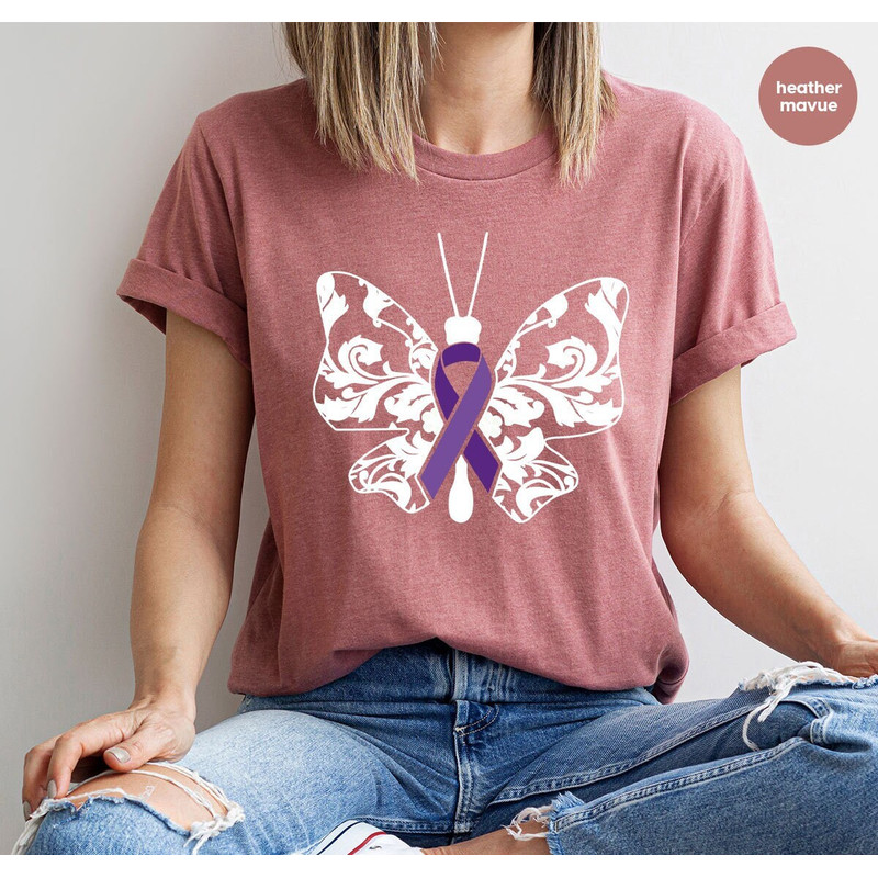 Cystic Fibrosis Shirt, Cystic Fibrosis Awareness Outfit, Cystic Fibrosis Survivor Gift, Invisible Illness T-Shirt, Butterfly Graphic Tees - 1.jpg