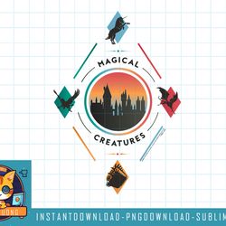 harry potter magical creatures diamond hogwarts center png, sublimate, digital download