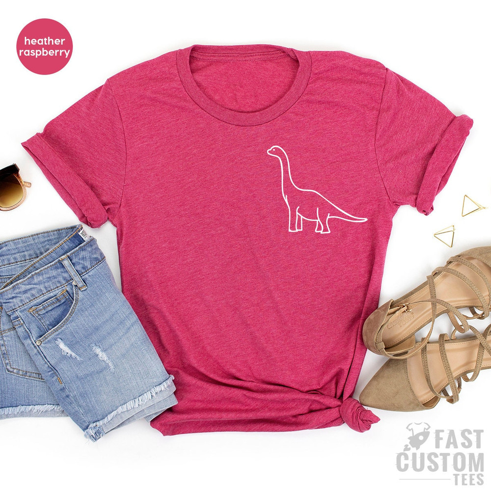 Dinosaur T Shirt, Dinasour Pocket TShirt, Brontosaurus Shirt, Jurassic T Shirt, Dino TShirt, Cute Dinosaur Shirt, Brachiosaurus Shirt, - 5.jpg